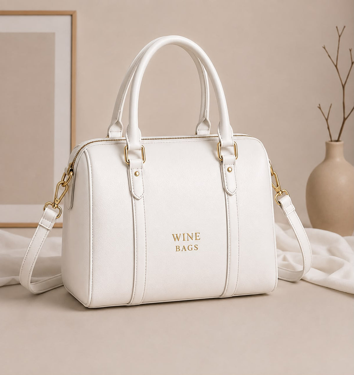 Travel Satchel – Pearl White
