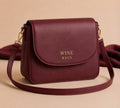 Burgundy Flap Crossbody Bag