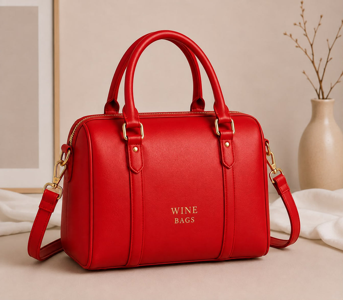 Travel Satchel – Scarlet Red