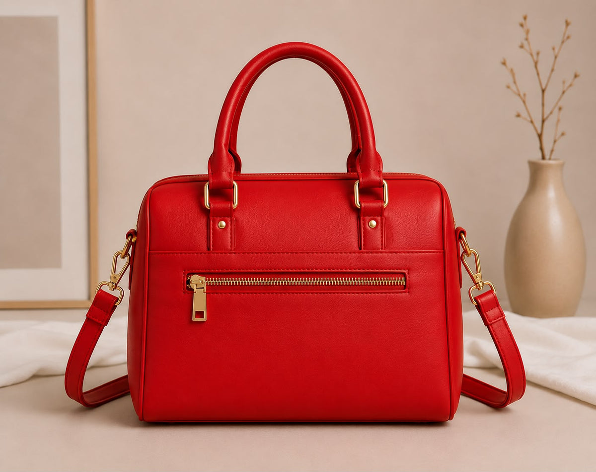 Travel Satchel – Scarlet Red