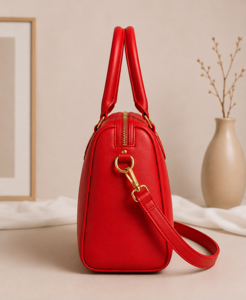 Travel Satchel – Scarlet Red