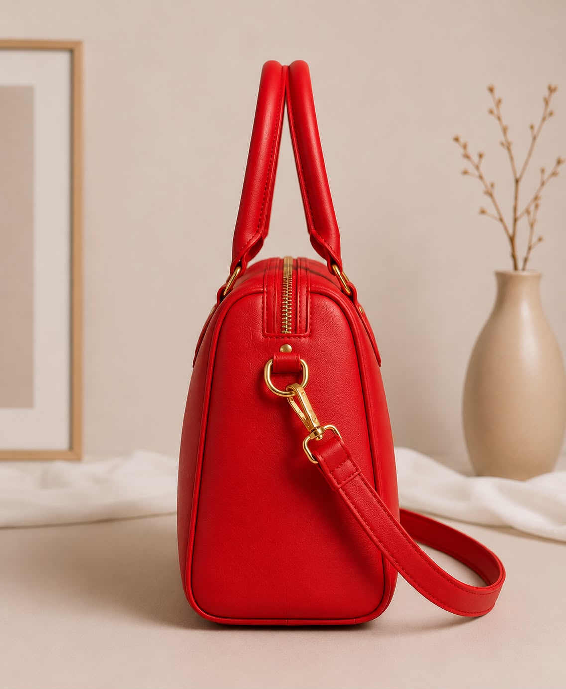 Travel Satchel – Scarlet Red