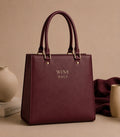 Elan Structured Tote – Burgundy