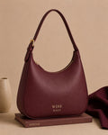 Luxe Hobo Bag - Burgundy